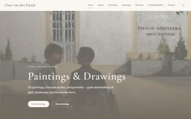 Hans van den Eijnde's gallery website
